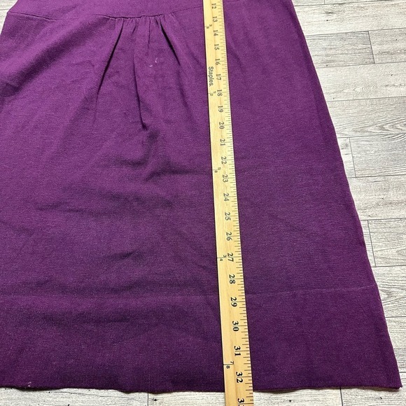 Vanity | Vintage Turtleneck Short Sleeve Knit Dress | Purple | Size: L - Picture 4 of 9